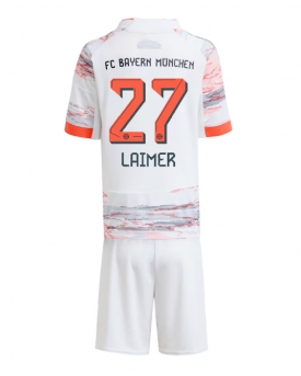 Bayern Munich Konrad Laimer #27 Maglia Gara Trasferta Repliche 2025-26 Bambino Maniche Corte